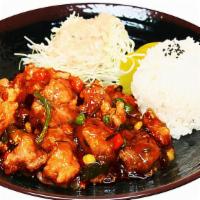 Fried With Hot Pepper Sauce · Serving with steamed rice