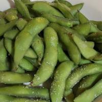 Edamame · Lightly steamed and salted soybeans.