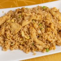 Fried Rice · Rice fried with egg, onions & choice of meat.