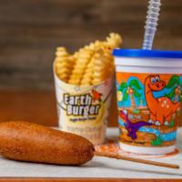 Corn Dog · One Corn Dog. Comes with side and drink.
