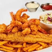 Pick 2 Combo · Catfish, Shrimp, Beer Battered Cod or Oysters – Pick Any 2 with your choice of two sides. We...