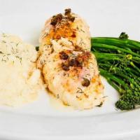 Shrimp & Crab Stuffed Flounder · Caper dill beurre blanc and served with your choice of two sides. We recommend mashed potato...
