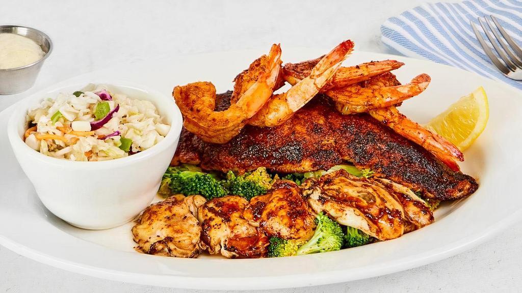 Pick 3 Combo · Grilled or Blackened with your choice of two sides
