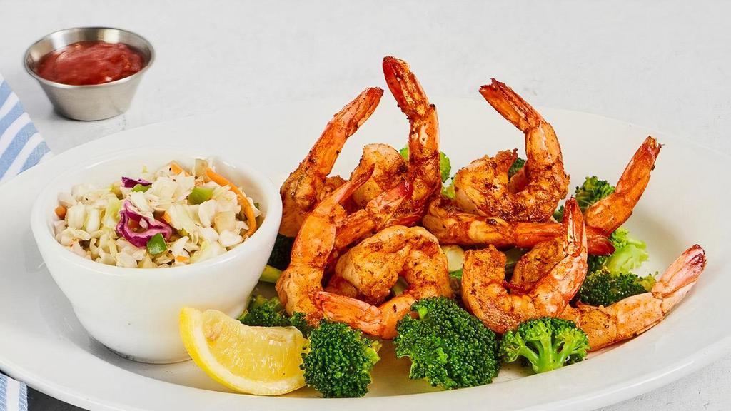 Gulf Shrimp · Grilled or Blackened with your choice of two sides