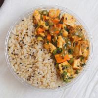 Thai Pad Poke (Vegan) · A take on pad thai: cubed tofu tossed with kale, carrots, white and green onion, peanuts and...