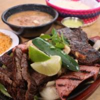 Parrillada Mexicana · Beef, chicken, beef ribs, sausage.