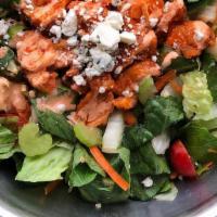 Buffalo Chicken · Romaine & Iceberg Lettuce, Gorgonzola, Tomatoes, Carrots, Celery, Crispy Buffalo Chicken wit...