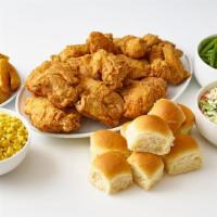 16-Piece Chicken Meal · 4 wings, 4 legs, 4 breasts, 4 thighs, 4 large sides, and 8 rolls/biscuits. Serving size: 8.