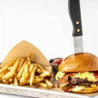 Wagyu Burger · Grilled Wagyu Patty, Pimento Cheese, Crispy Bacon and Black Pepper Aioli