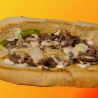 Philly Cheese Steak · A cheesesteak is always made with high-quality USDA choice  steak, grilled and seasoned to p...