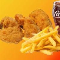 Chicken Tender (Combo) · Chicken Tender is  crispy batter coated and deep fried. Combo includes French fries and drink.
