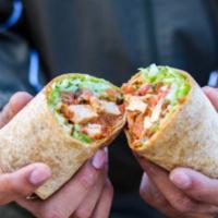 Chipotle Chicken Wrap · Crispy Chikn Smothered in Credo Cashew Queso, Chipotle Ranch, Shredded Lettuce, Pico De Gall...