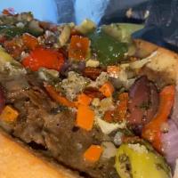 Italian Veef · Our version of a Chicago style Italian beef sandwich.