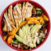 Nikko Salad · White Chicken or Tofu, mixed greens, mandarin oranges, red pepper, avocado, almonds, carrots...