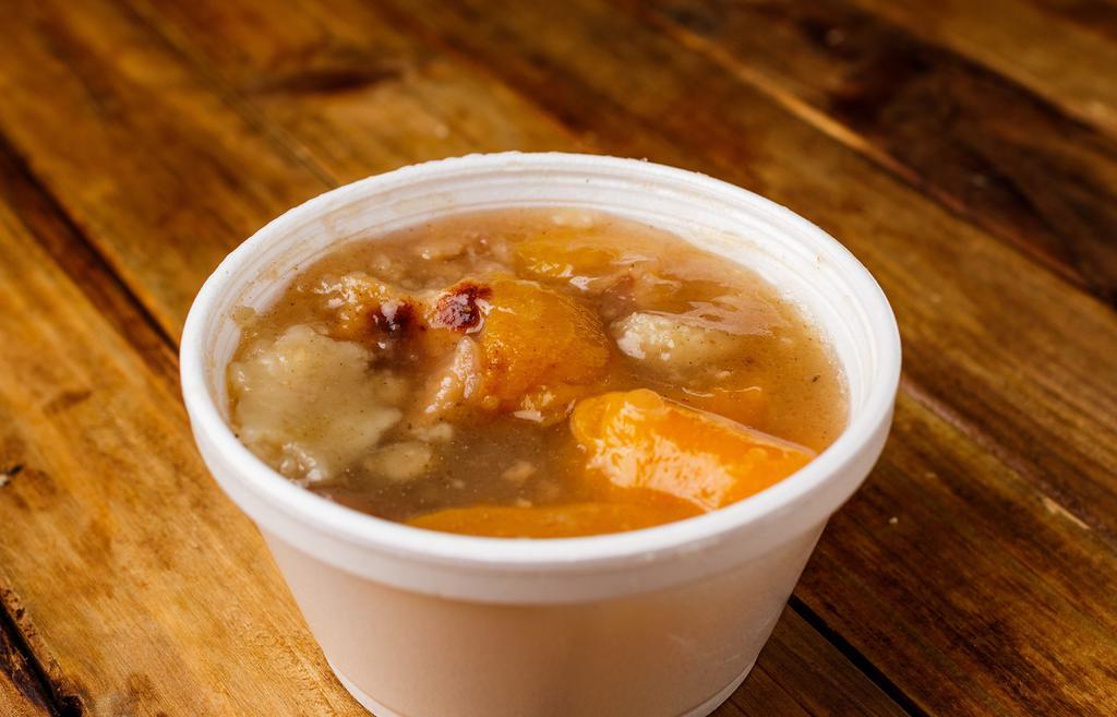 Peach Cobbler · Try our sweet delicious peach cobbler baked to perfection.