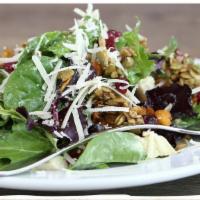 The Yardbird  · Mixed greens, chicken, roasted seeds and nuts, roasted chickpeas, golden raisins and Parmesa...