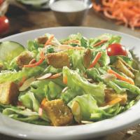 Side Garden Salad · Fresh greens with carrots, cucumbers, croutons and tomatoes wit your choice of ranch (cal 15...