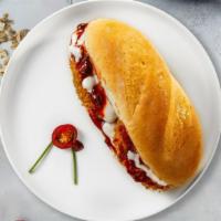 Chicken Parmigiana Sub · Chicken parmigiana with melted cheese, and marinara sauce. Served on a warm bread.
