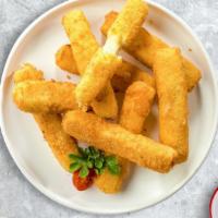 Cheese Sticks · Cheese sticks battered and fried until golden brown. Seven pieces.