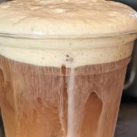 Irish Cream Cold Brew · Cold Brew coffee poured over ice, sweetened with Irish Cream syrup and topped with Cold Foam.