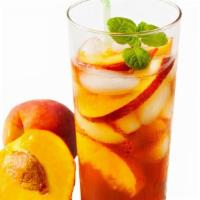 Iced Peach Tea · Black tea with sweet peach flavor. A southern favorite!