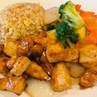 Teriyaki Chicken Special · Served with hibachi vegetables and choice of rice (fried rice or steamed rice).