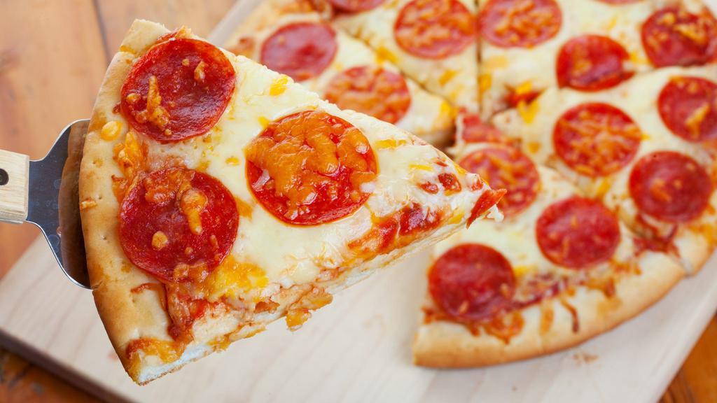 Pepperoni Pizza Slice · Mozzarella and Pepperoni.