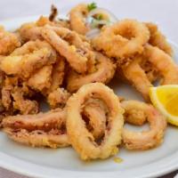 Fried Calamari · Served with marinara dip.