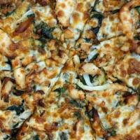 Pesto Pizza - Medium (12 Inch) · Pesto Sauce, Spinach, Garlic, Onion (Grilled Chicken or Gyro or Philly Steak)
