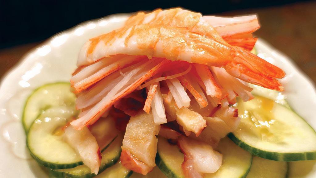 Seafood Sunomono Salad · Sliced octopus, cucumber, crabstick and shrimp served with citrus sweet dressing.

Consuming raw or undercooked meats, poultry, seafood, shellfish, or eggs may increase your risk of foodborne illness, especially if you have certain medical conditions.