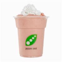Caribbean Breeze · Blended fresh strawberry, pineapple and banana topped with whipped cream.