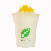 Lychee Cooler · Blended fresh lychee and pineapple fruit bits.