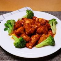 Chicken With Orange Peel · Spicy. Chunks of chicken crispy fried with chopped scallions, orange peel in hot pepper sauce.