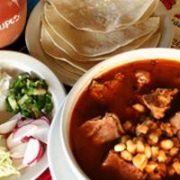 Pozole · Dating to the Mayan era, we slowly cooked it using only the most authentic ingredients, pork...