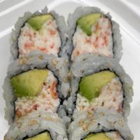 California Roll · Cooked. 

Crabmeat and avocado.
