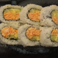 Spicy California Roll · Spicy, Cooked. Spicy crabmeat and avocado.
