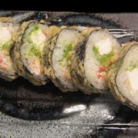 Sweet Roll · Shrimp tempura, crab meat, avocado, cream cheese and eel sauce.(6pcs)