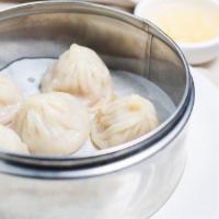 “Xiao Long Bao” Soup Dumpling / 小笼包 · Traditional homemade Shanghai style petite dumplings filled with pork, shrimp, and delicious...