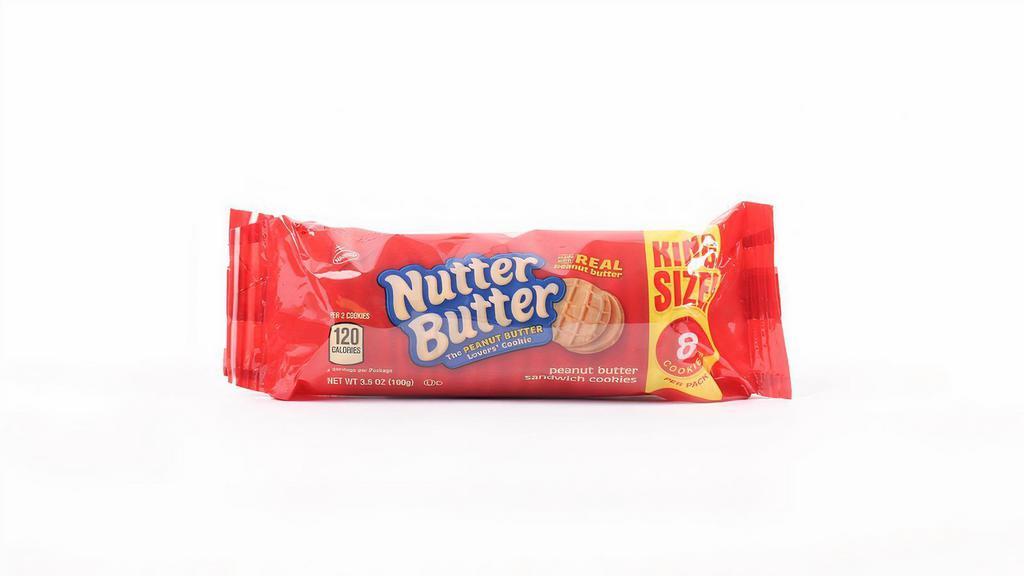 Nutter Butter King Size 3.5 Oz · Filled with a smooth peanut butter creme always made from real peanuts, Nutter Butter is the peanut butter lovers cookie.