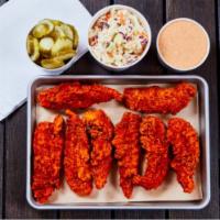 Small Smack Pack · 8 Jumbo Tenders, 1 pint of Creamy Coleslaw, Bread, Pickles, SmackSauce, and choice of 2 Heat...