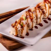 Rock N Roll · In - shrimp tempura, snow crab mix, avocado and masago In soy paper. Sauce - eel Sauce