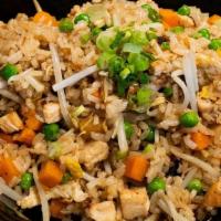 Fried Rice · Egg, Carrots, Peas, Bean Sprouts And Green Onions