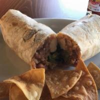 Chile Relleno Burrito · Long green Chile stuffed with cheese.