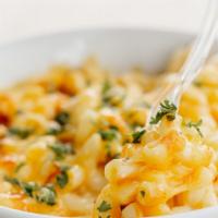 Marley Mac And Cheese · Macaroni pasta in a cheese sauce.