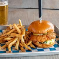 Nashville Hot · Crispy fried chicken and pickles slaw.
