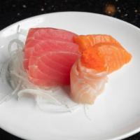 Sashimi Sampler (6Pcs) · Salmon, Tuna, Red snapper, Shrimp