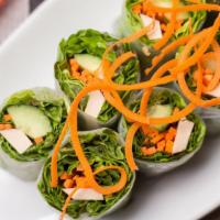 Fresh Rolls (Spring Roll) (2 Pieces) · A mixture of vegetables wrapped in delicate rice paper. Served with peanut sauce.