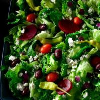 Greek Salad · Lettuce, Feta, Red Onion, Beets, Pepperoncini, Kalamata Olive, Grape Tomatoes