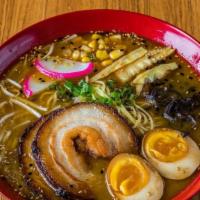 Spicy Miso Ramen · Japanese style Ramen Noodle with Spicy Miso flavor broth.
