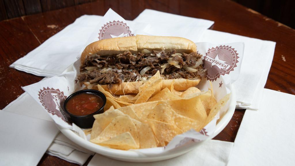 Beef Cheesesteak · Our regular beef cheesesteak with grilled onions and melted mozzarella cheese, tucked into our 8